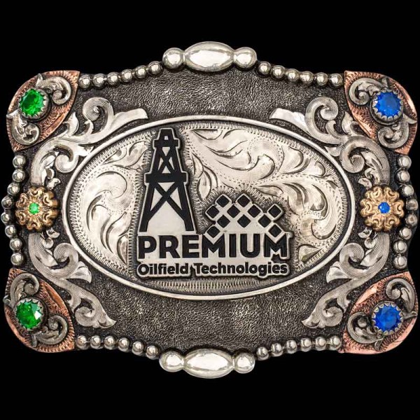 "Beyond a Buckle: Every Piece Tells a Story.
Our Rowan Belt Buckle is expertly hand-engraved on a German Silver base with a dark background to highlight the center figure. Designed with a bead edge, western-inspired scrollwork, Jeweler's Bronze flow